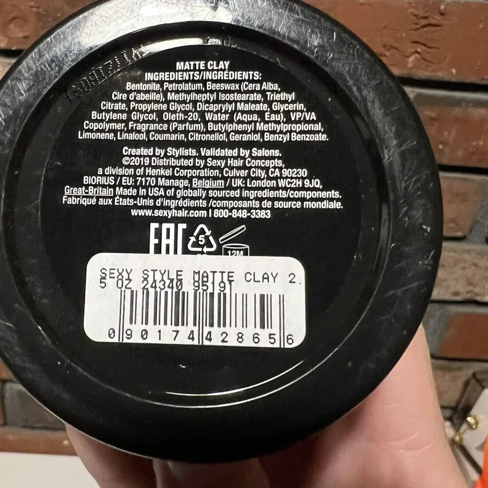SexyHair Style Matte Clay Matte Texturizing Clay, 2.5 Oz